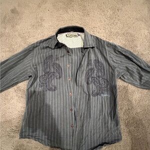 Billabong Blue Striped Men's Shirt